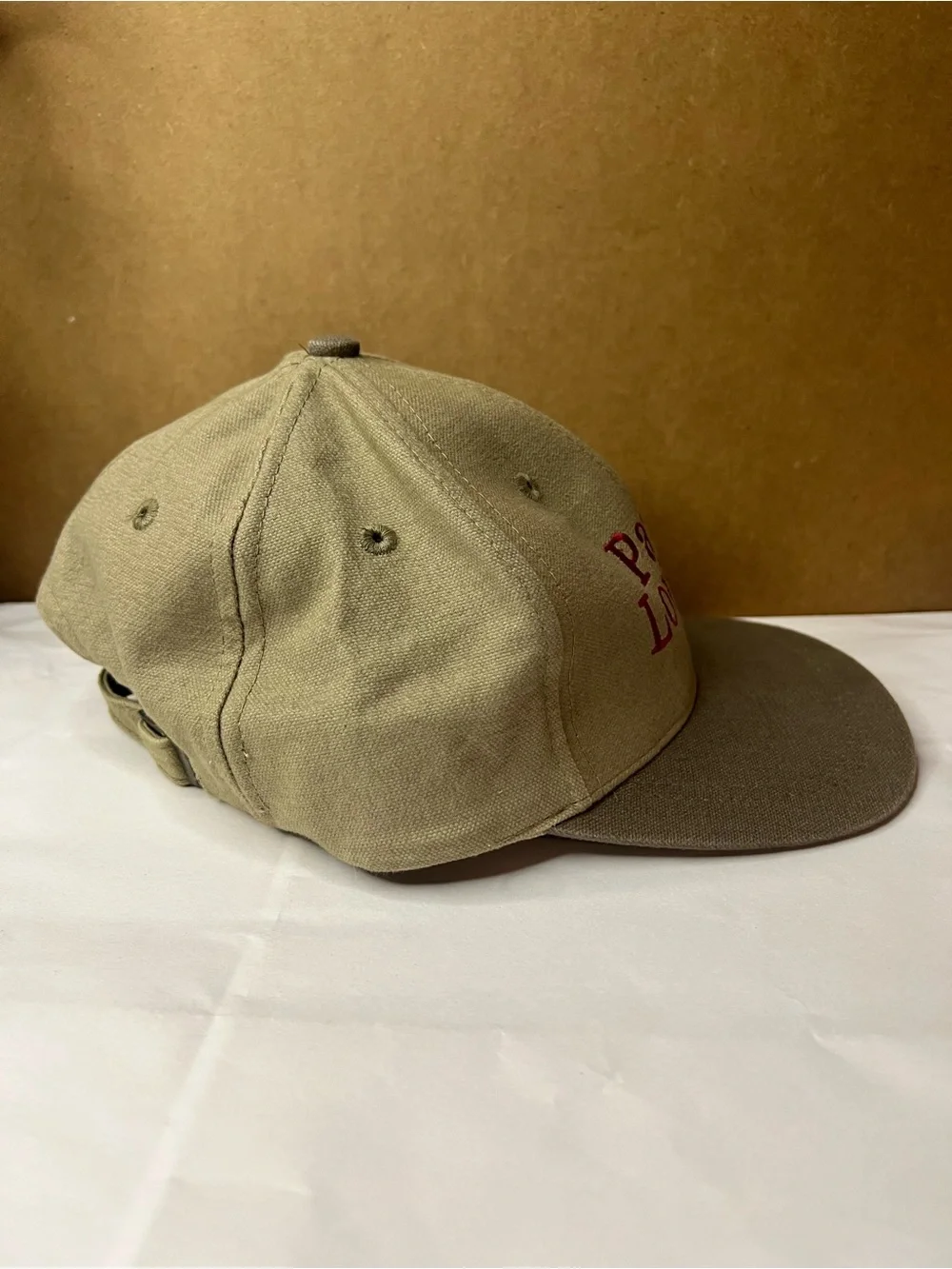 VTG 1990s Patty Loveless Concert Tour Hat Khaki Baseball Cap with Red Embroidery